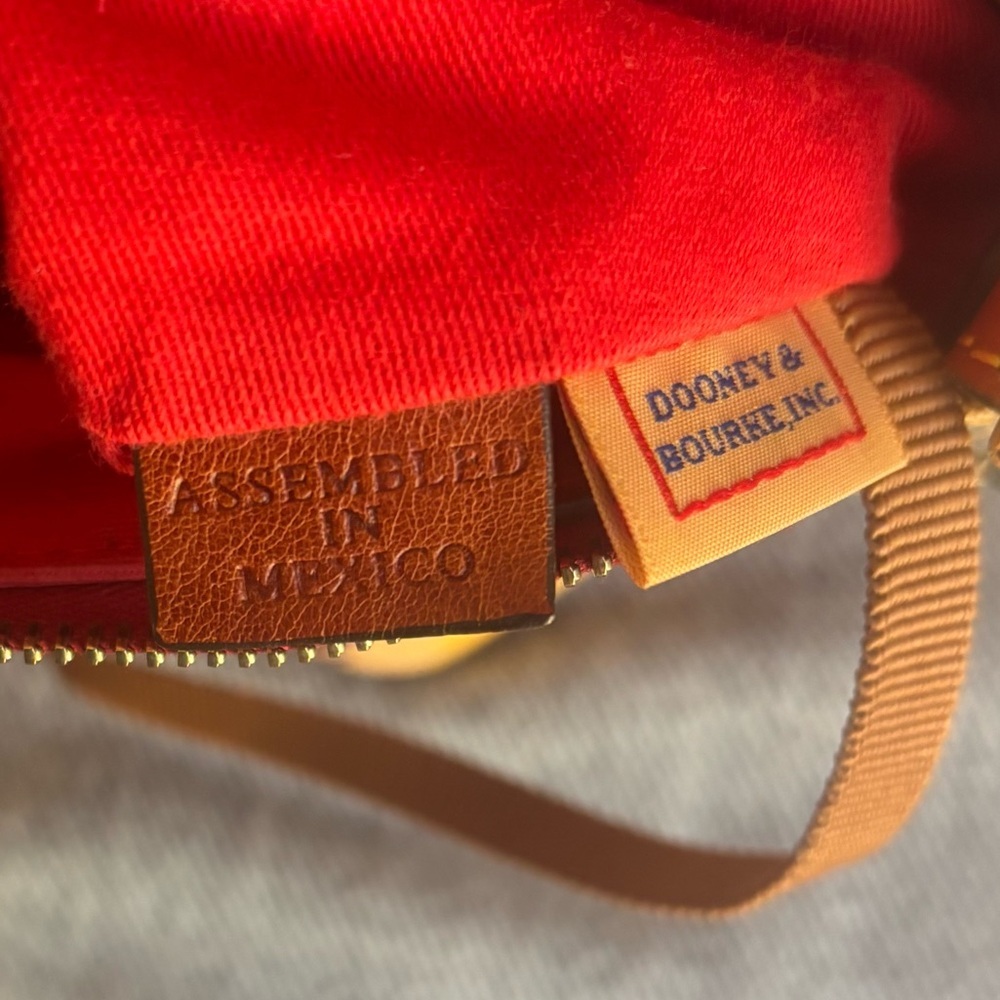 Dooney & Bourke Plaid Satchel in Yellow, Green, Burgundy & Tan - Picture 9 of 16